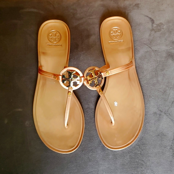 Rose Gold Tory Burch Sandals - Picture 1 of 2